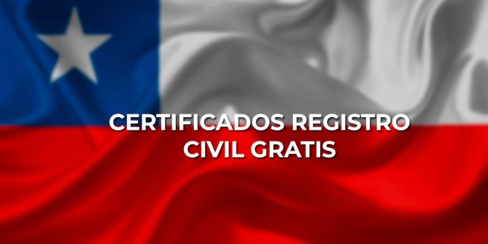 certificados registro civil gratis